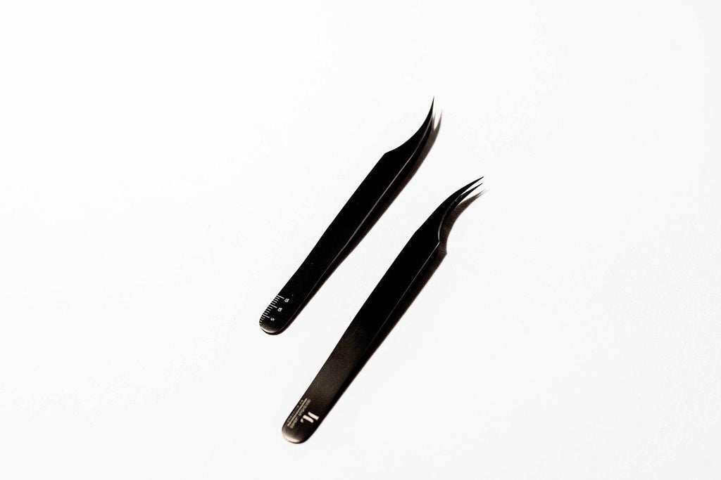 Eyelash Extension Isolation Tweezers With Ruler - Invidious Lashes