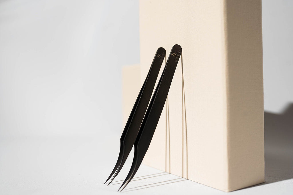 Eyelash Extension Isolation Tweezers With Ruler - Invidious Lashes
