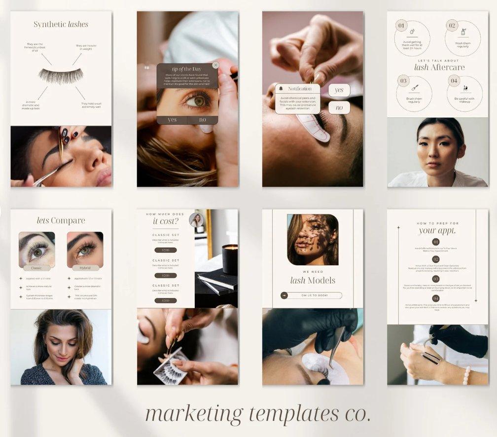 Lash Artist Social Media Stories Template - Invidious Lashes