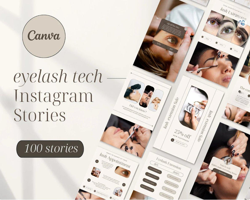 Lash Artist Social Media Stories Template - Invidious Lashes